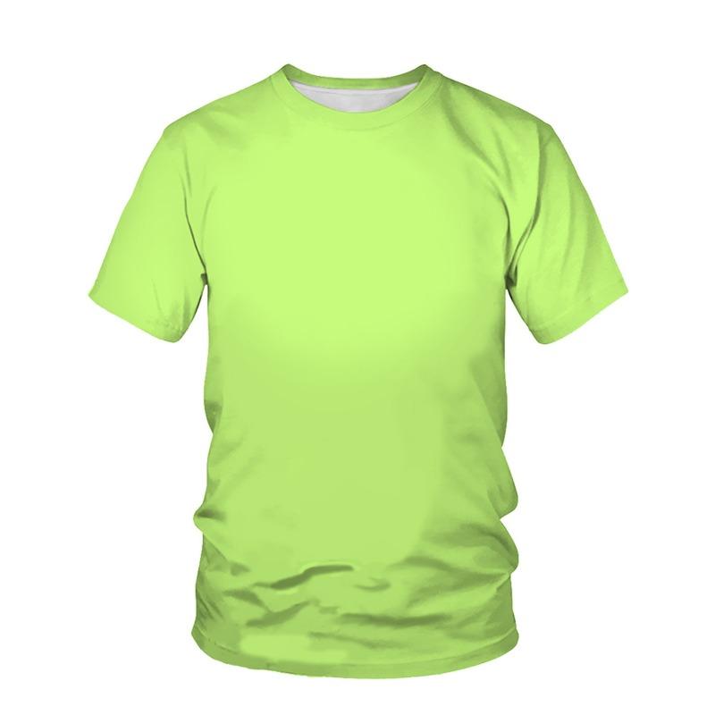 

Летняя новая однотонная градиентная повседневная 3D-футболка с цифровой печатью, мужская футболка с коротким рукавом S