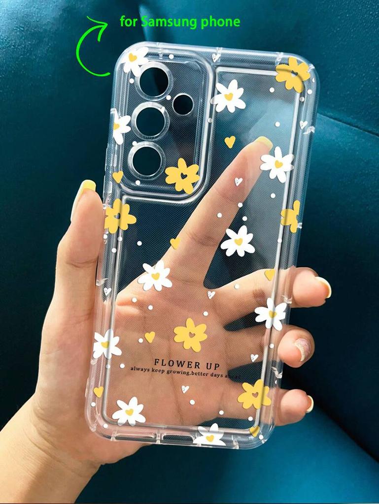 Bee little yellow flower Phone case iPhone 15 Pro Max 11 12 13 16 14 Plus Silicone Shockproof Case Lens protector shell