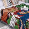 Multifunctional Jacquard Tapestry Blanket: Moisture-Proof Picnic Mat & Sofa Throw