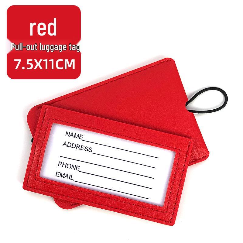 Metal Buckle Boarding Pass and PU Leather Luggage Tag with Hot Stamped Paper Card