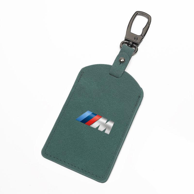NVEQ9 Premium Leather Car Card Key Cover Protective Case For BMW Smart Card Key Accessories For BMW G80 G06 G07 G42 G14 G15 / Stickers