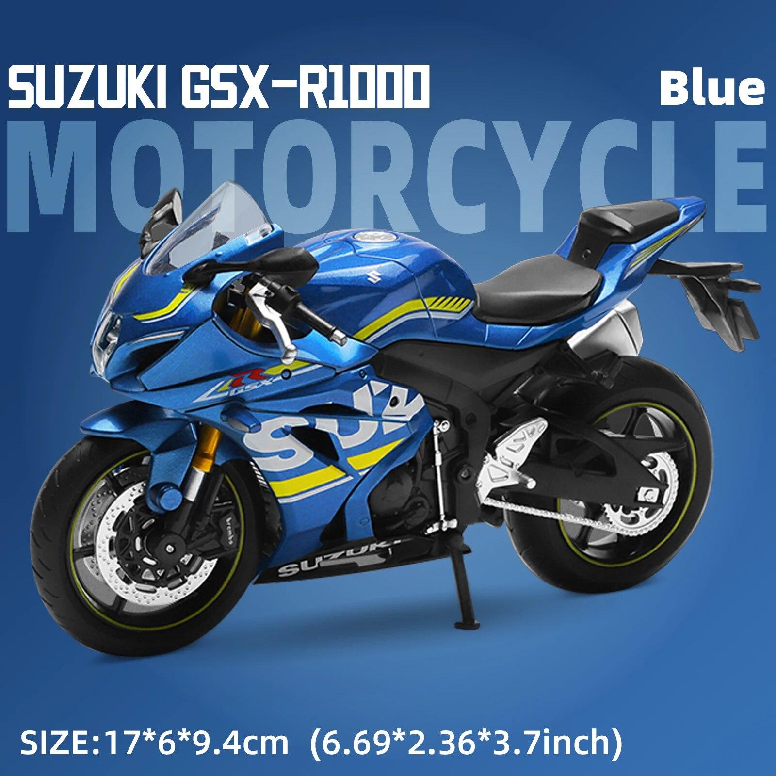 

Модель мотоцикла SUZUKI GSX1000 в масштабе 1/12 - Реалистичный дизайн, Идеально для энтузиастов мотоциклов, Идеальный подарок для всех возрастов синий