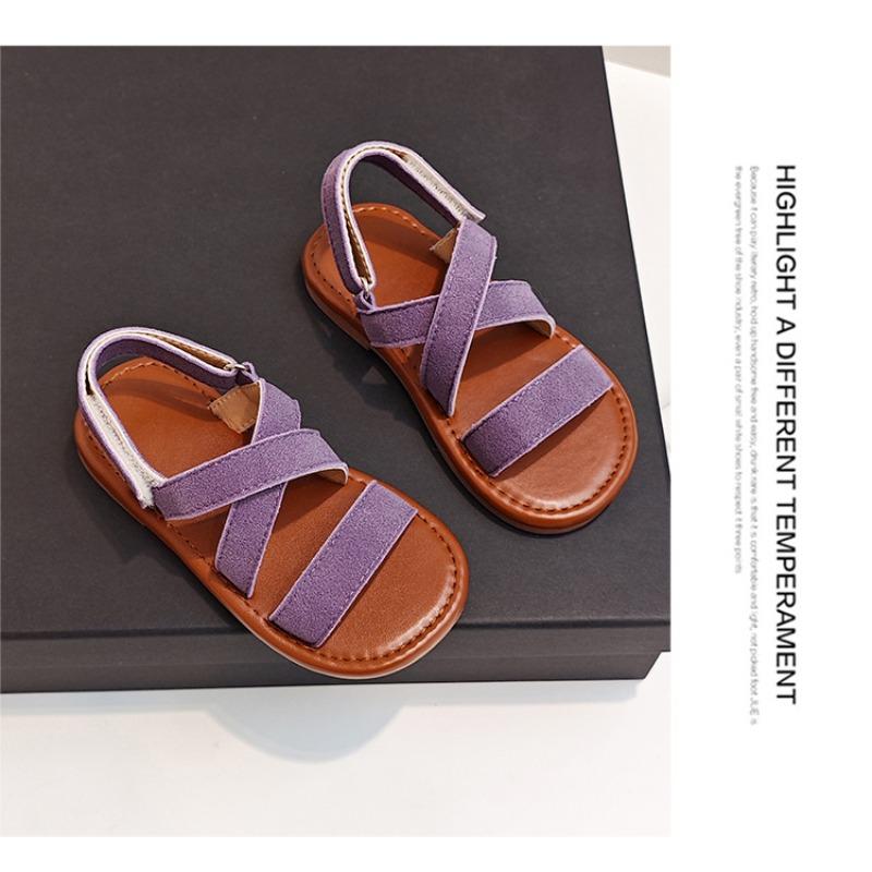 Artistic Retro Girls' Beach Sandals for Toddlers & Youth Simple Soft-Sole Princess Shoes for Babies Fashion Kids Shoes