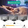 Smart Projection Alarm Clock - Large Mirror Display, Silent Snooze, Multifunctional Digital Luminous Desk Clock