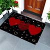 Colorful Hearts Print Doormat Non-Slip Absorbent Floor Mat Valentine's Day Style Kitchen Rug