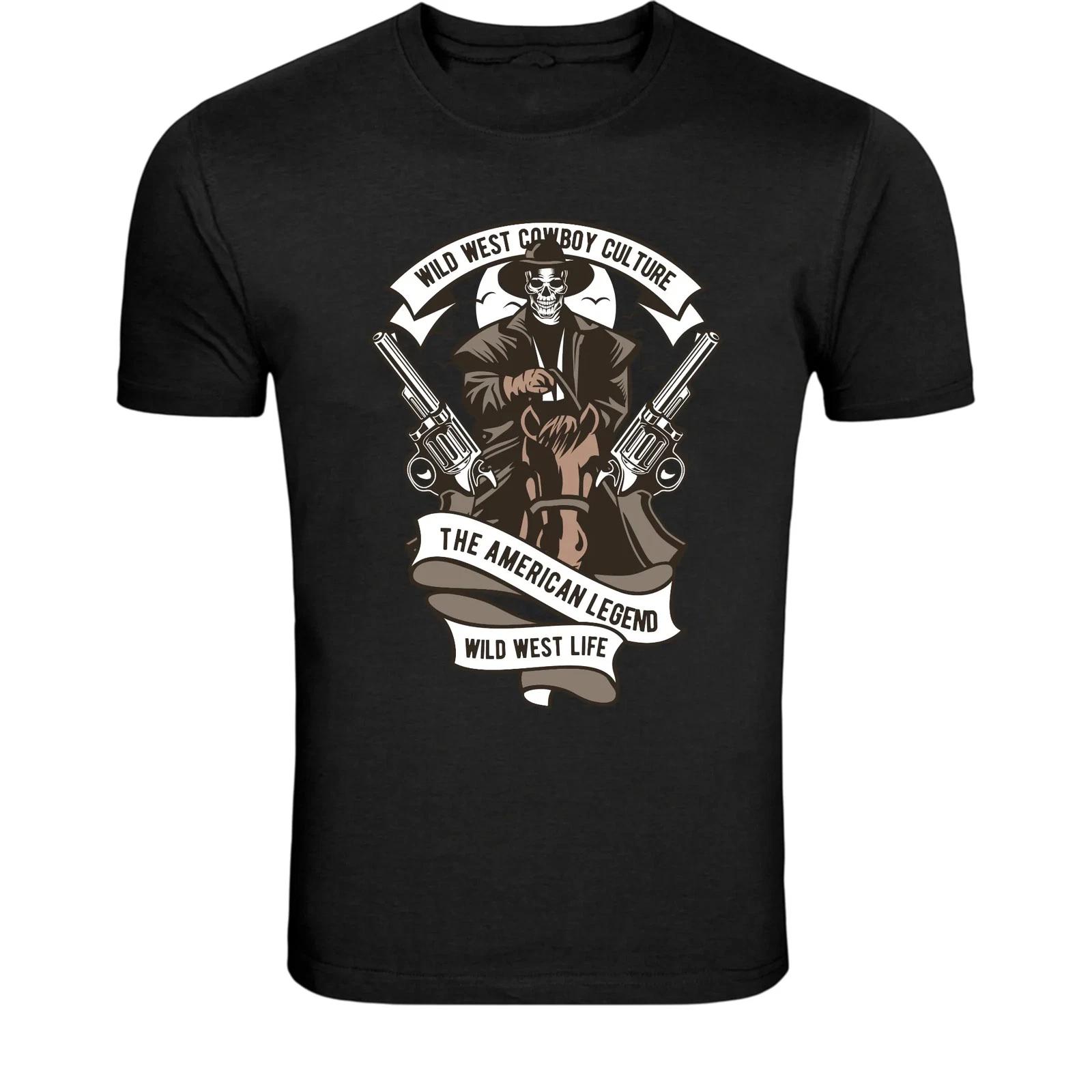 Wild West Cowboy Culture American Legend T-Shirt - Vintage Cowboy XXL