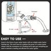 Water Heater Cleaning Tool Sediment Removal & Flushing Kit For Gas/Electric Heaters Durable No-Electricity Plastic Wand To Break