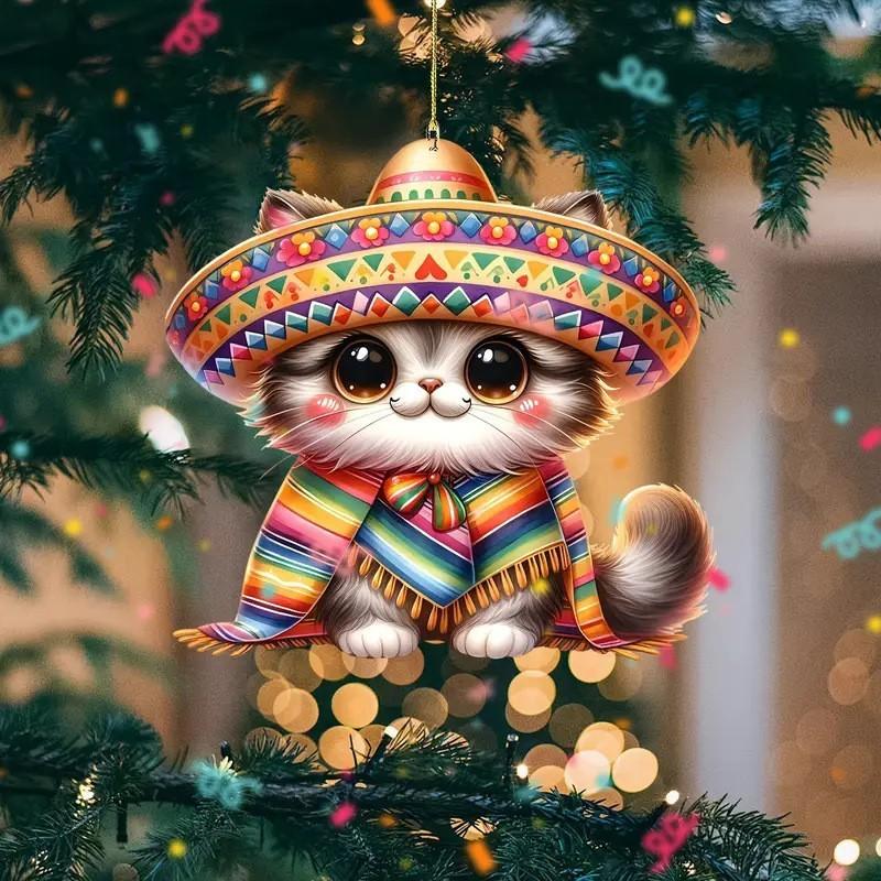Ornament Car Cat For Automotive Interior Christmas Tree Style Decoration Pendant