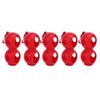 5Pcs Golf Ball Silicone Double Case Cover Portable Golf Ball Protective Holder Cover Red