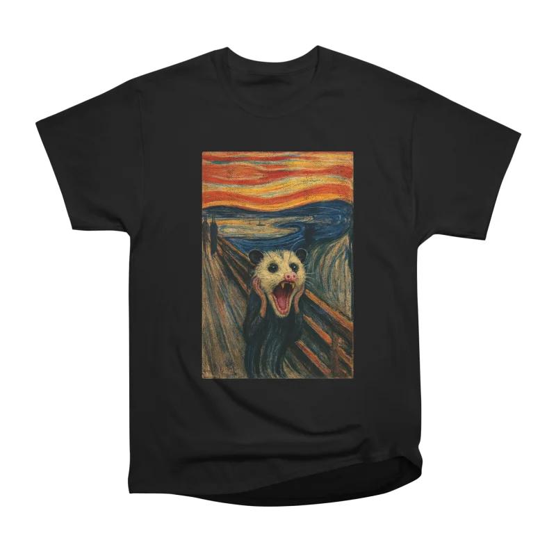 

Men Casual Shirts Short Sleeves THE NATURAL SCREAM Black Tees Oversized T-shirts XXXL чорний