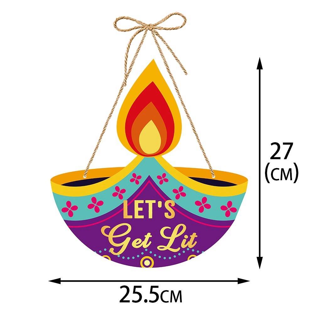 Mode DIY Diwali Dörrhänge Hängen Papper Glad Diwali Väggdekorationer Diwali Hängande Prydnad Deepavali Festival
