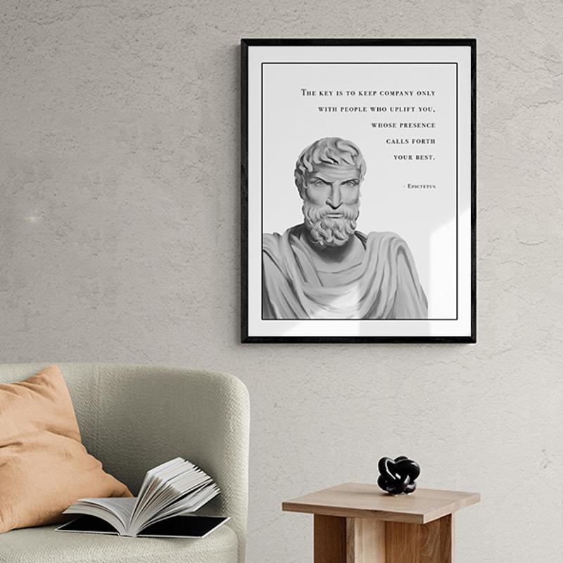 Modern Set of 3 Stoic Artwork Poster Gift for Husband Wall Art Canvas Paintings And Prints For Living Room Home Decor Frameless