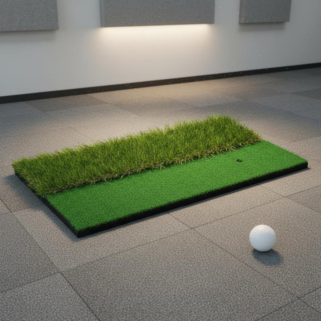 Dual Turf Golf Mat Shock-Absorbing doubleTurf Realistic Feedback
