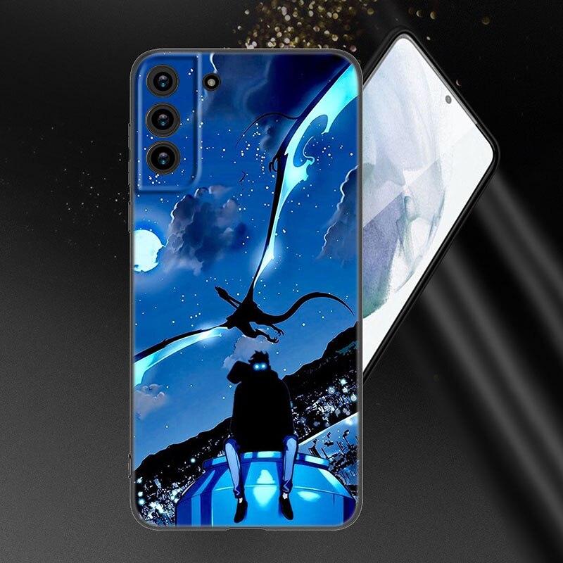 Anime Solo Leveling Handyhülle für Samsung Galaxy S22 Pro S21 S20 Ultra FE S10 Lite 5G S10E S9 S8 Plus Weiche schwarze TPU-Hülle