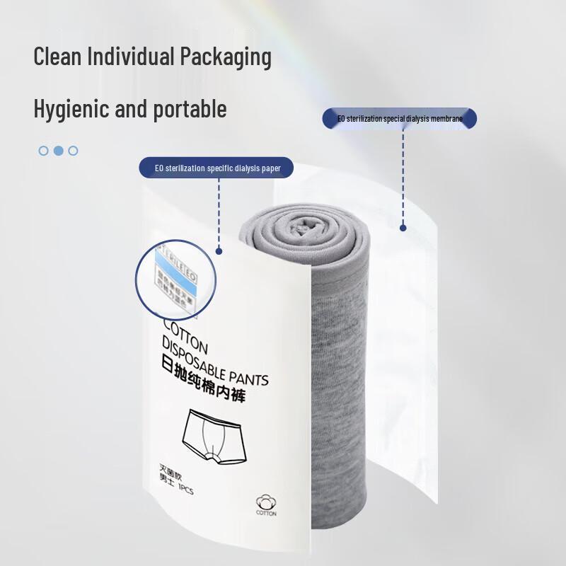 Ankexin Disposable Pure Cotton Men's Boxer Briefs 3-Pack