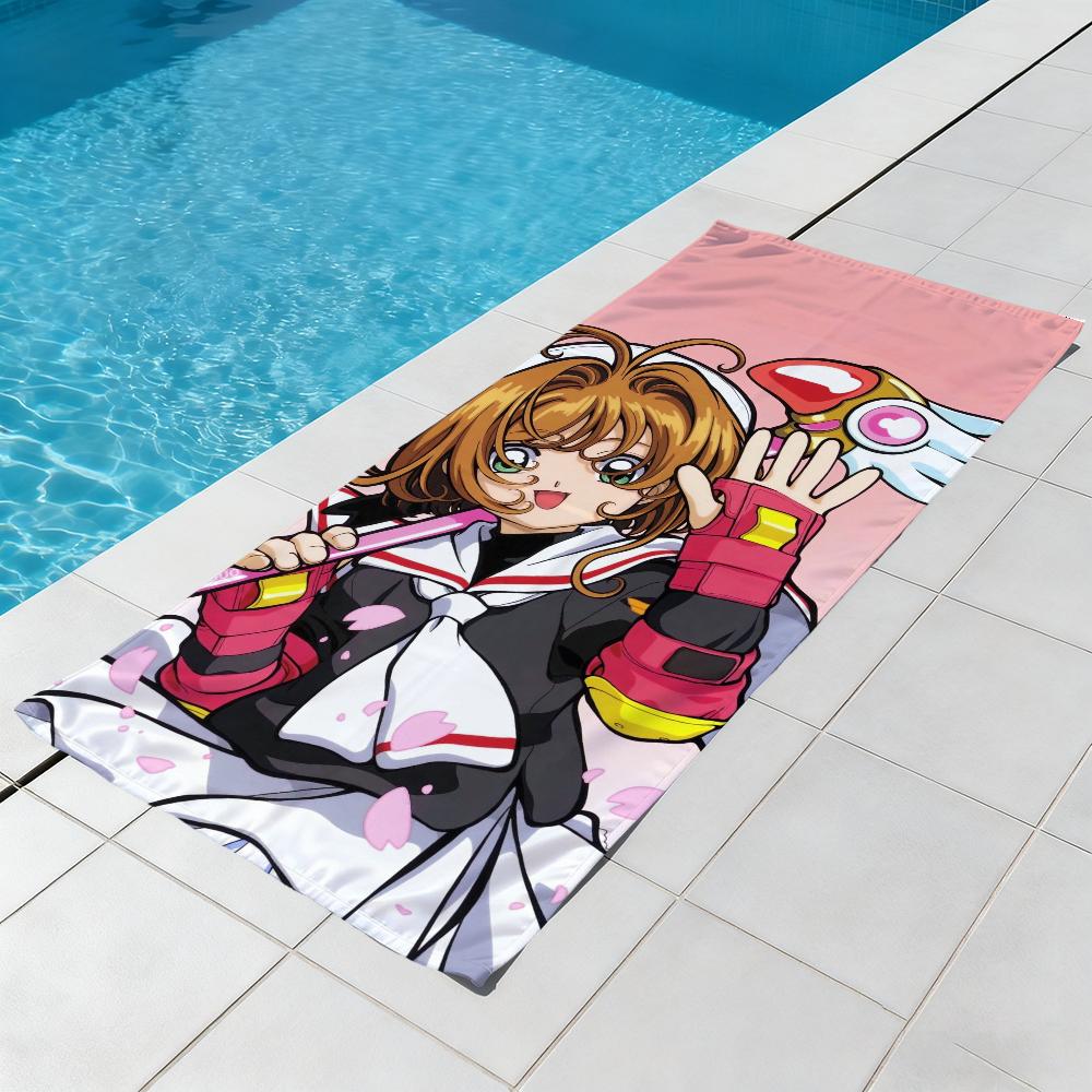 C-cardcaptor anime cute S-sakura Towel Beach Quick Dry Soft Pool Towels Gift for Travel Gym Shower Camping sports