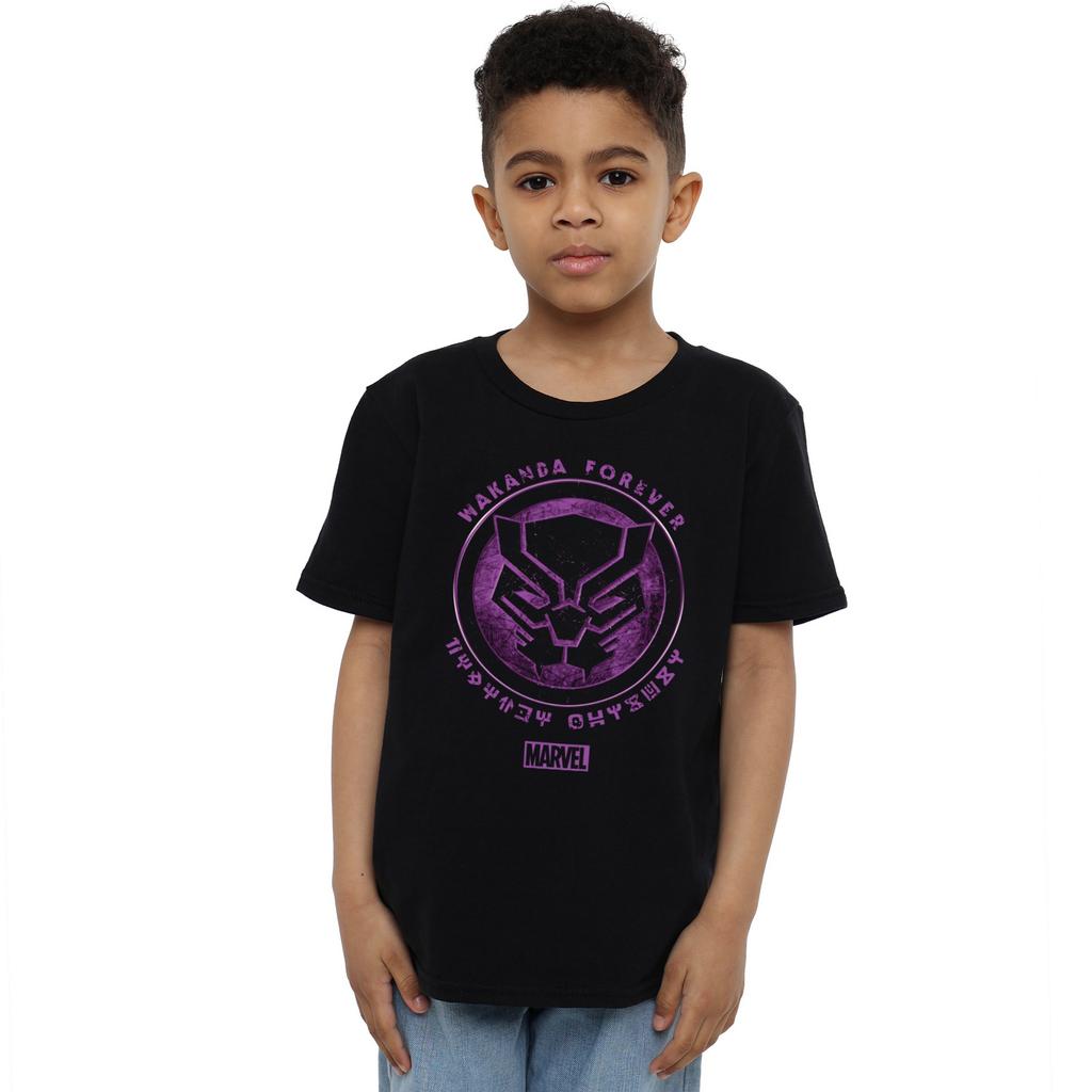 Black Panther Childrens/Kids Scratch T-Shirt