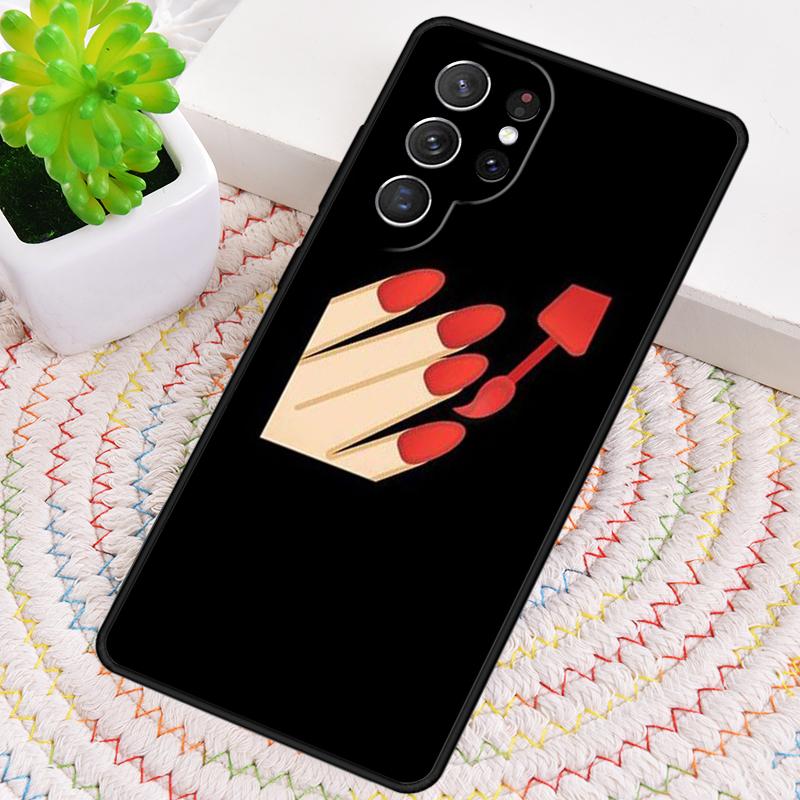 Nail Polish Silicone Phone Case For Samsung Galaxy Note 10 Pro S26 S25 S24 S23 S22 S21 Plus S25Ultra Capa Cover
