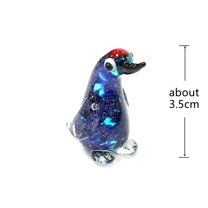 Colorful Cute Glass Duck Mini Figurine Craft Ornament Easter Animal Tiny Statues Home Table Micro Fairy Garden Decor Accessories