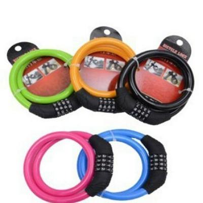 Mountain Bike Colorful Anti-Theft 4-Digit Steel Wire Combination Lock