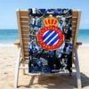 Football Espanyol Design Beach Towel - Soft, Absorbent Microfiber, Lightweight, Ideal for The Beach, Parties, Travel, Camping Fan Gifts