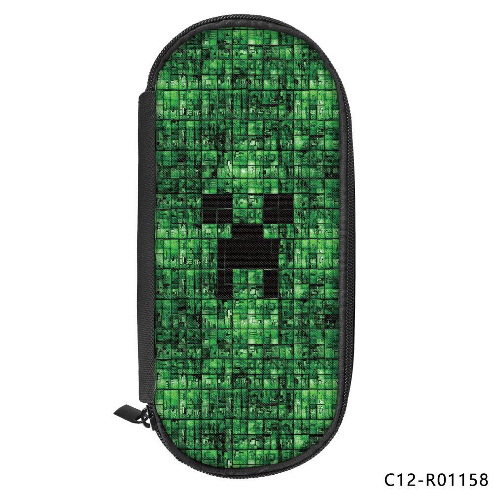 Vibrant Roblox Single Layer Pencil Case Durable Polyester Rectangular Kids Stationery Bag