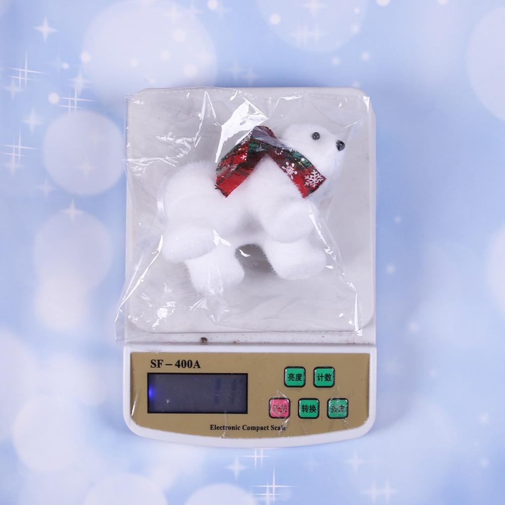 Christmas Decoration 2pcs/pack Scarf White Bear Home Decoration Accessories Christmas Pendant Christmas Gifts For Children