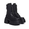Thick heel heightened thin boots single boots women's 2025 new British 9CM black short boots small thick-soled Martin boots