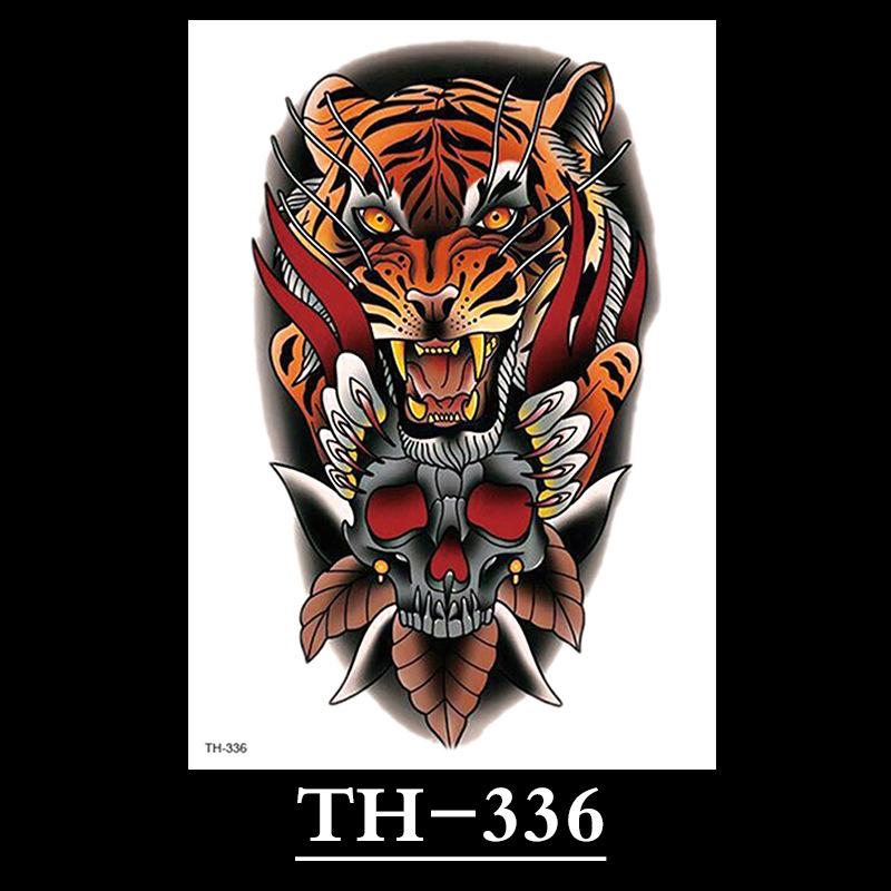 Animal Tattoo Sticker, Liger Tattoo Sticker, Half Arm Waterproof Tattoo Sticker, Large Picture Temporary Sticker Tattoo