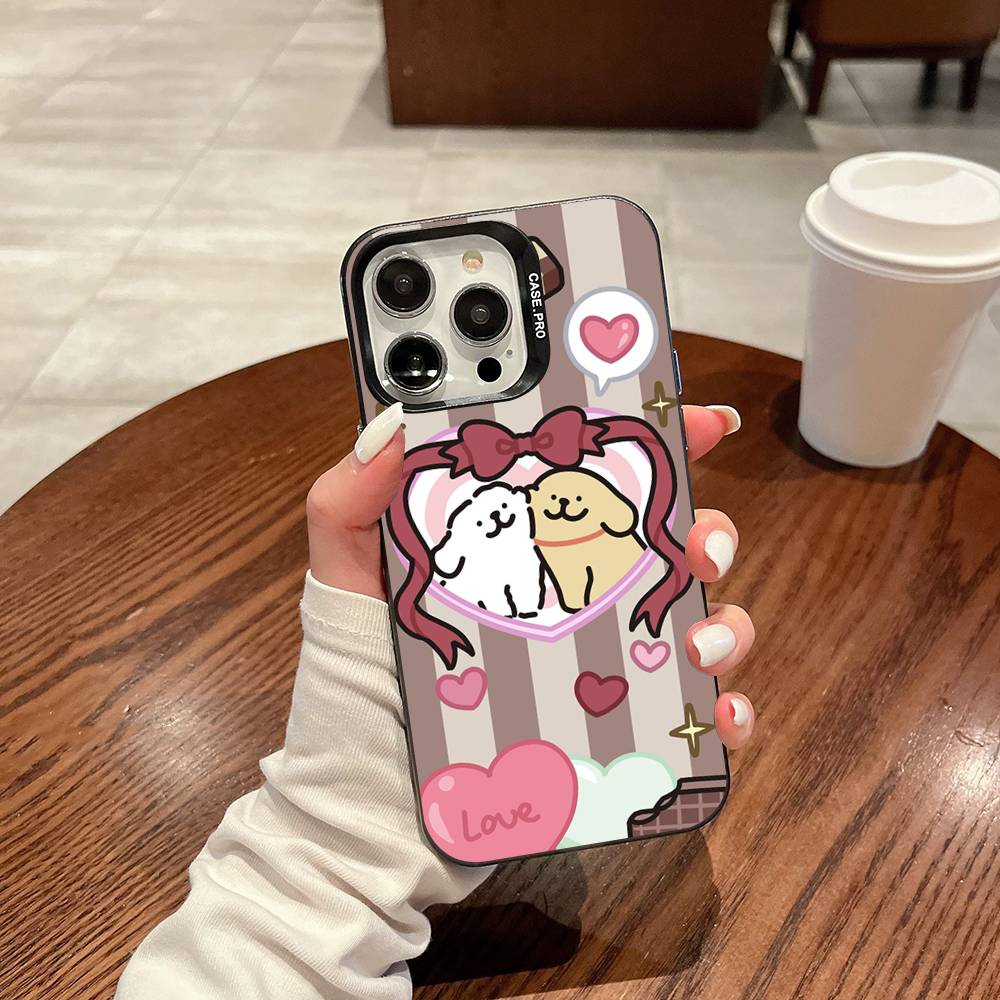 Maltese Cute Line Puppy Dog For IPhone 17 16 15 14 13 12 11 Pro Max Plus Matte Color Back Phone Cover