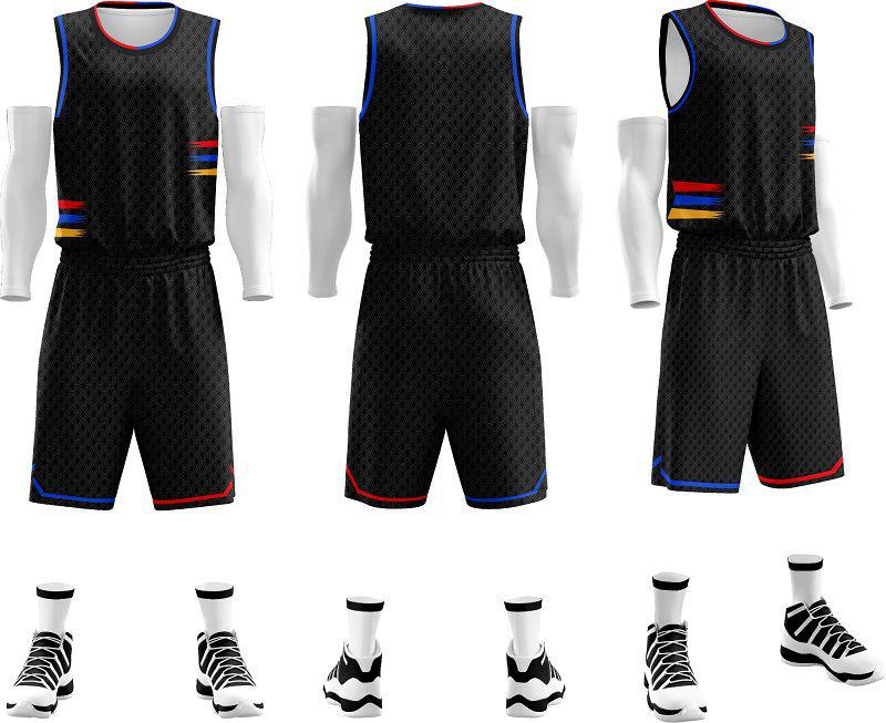 American Style Moisture-Wicking Basketball Uniform Set - Customizable Team Sportswear