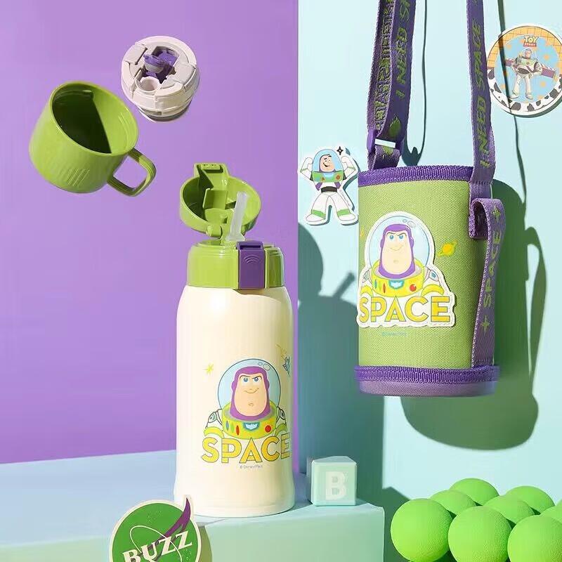 BEDDYBEAR Buzz Lightyear Dual-Lid Stainless Steel Children s Thermos