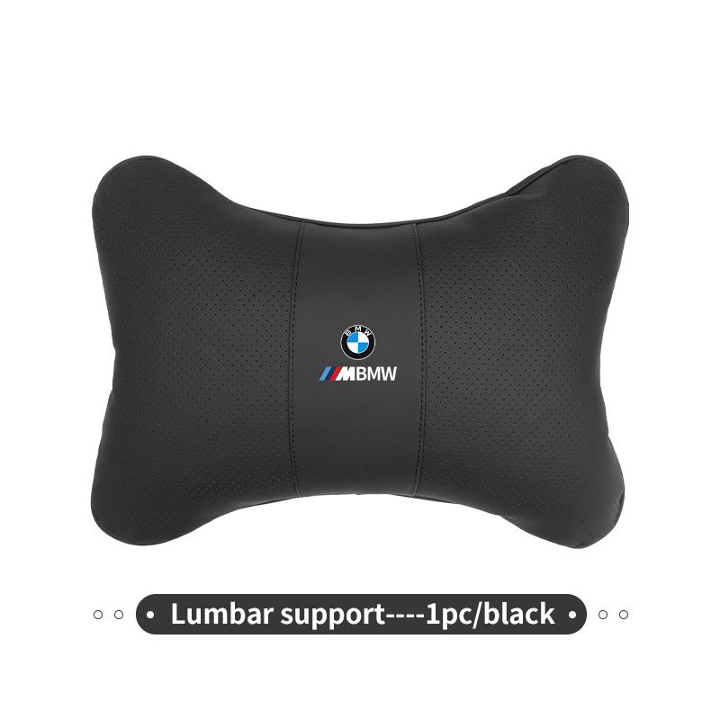 AWQ6 Leather Car Seat Headrest Lumbar Support Interior Accessories For BMW E87 E70 E91 E30 G20 E92 E93 E60 E46 E90 G30 E53 X1