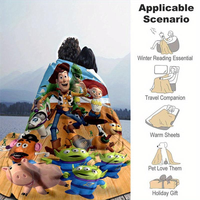 1 pezzo, Coperte Plaid Personaggi Toy Story Decorazioni per la Casa, Copridivano, Esterno, Regalo per Amici, Coperta in Flanella, Camera da Letto, Soggiorno, Viaggio