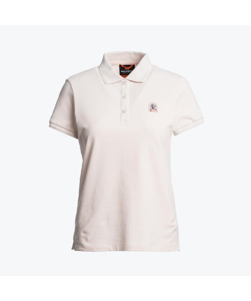 PARA JUMPERS Women'S Pique Polo Shirt Enif-Blush White (26Smpwpoek33Pj0281)