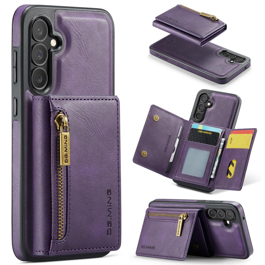 DG.MING M5 Series For Samsung Galaxy S26 Case Detachable Magnetic Leather Phone Cover with Card Slots
