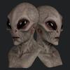 Latex Halloween Alien Mask Scary Face Cover Costume Props Horror Alien Mask  Adults