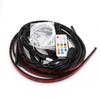 RGB LED Strip Music Remote Control Streamer Flowing Under Car Tube Underglow Underbody System Neon Light