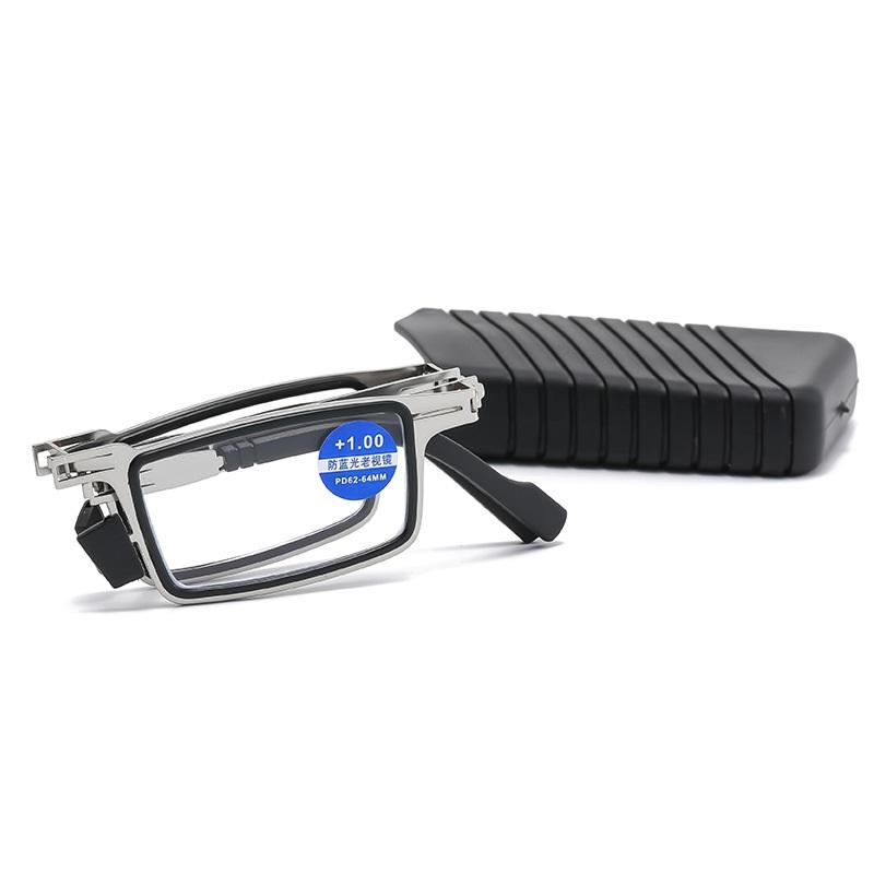 

Metal Round Square Folding Reading Glasses Women Men Blue Light Computer Portable Design Readers Eyewear Gafas +1.1.5.2.2.5.3.4 +100
