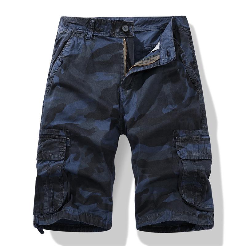 Herren Tarnung Cargoshorts Herren Knielang Freizeitshorts Herren Mehrere Taschen Shorts Sommer Outdoor Strandshorts