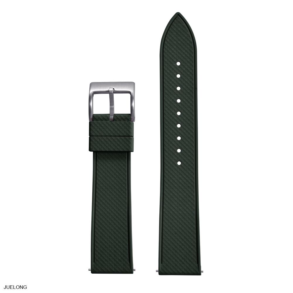 

New Design Mosaic FKM Rubber Watch Strap 20mm 22mm Quick Release Watch Bands Diving Waterproof Soft Wristband 20mm