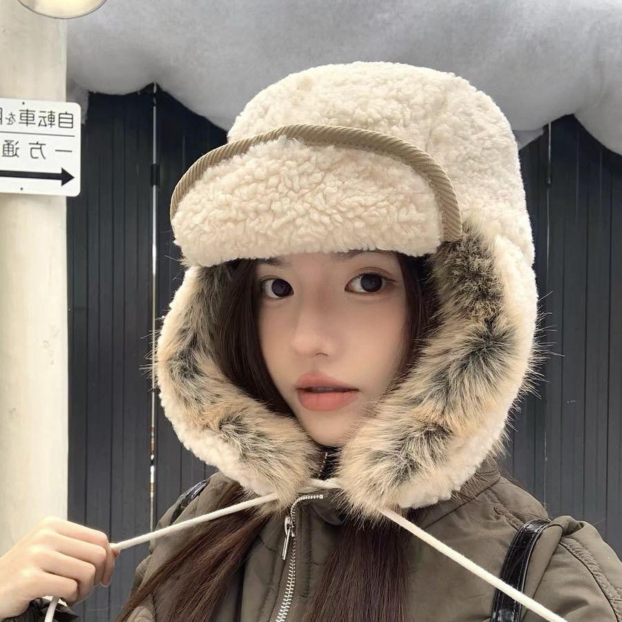 Women’s Hat Outdoor Skiing Cycling Thickened Fleece Earflap Hat
