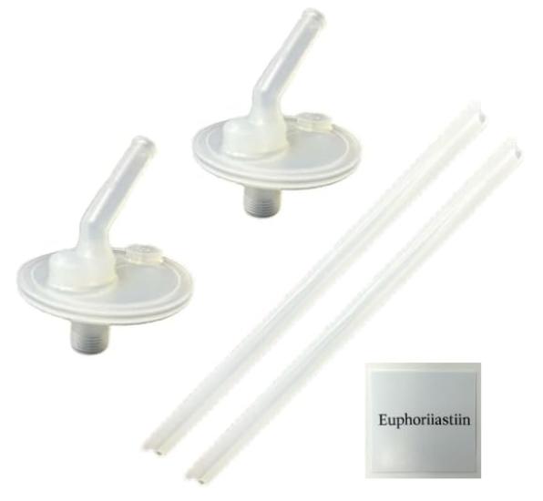 

Set of 2 [Compatible with FJV-400F, FJV-400FDS, and FJV-400FB] Replacement Straw Set with Genuine Part and Original Sticker Water Bottle Replacement