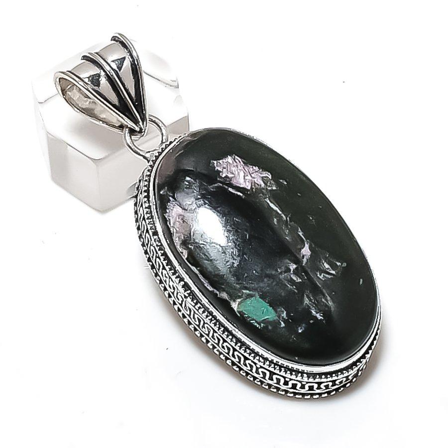 Eudialyte Gemstone Handmade 925 Sterling Silver Jewelry Pendant 2.25" z0Z19