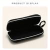 Black Check Pattern Glasses Box Compression Resistant Portable Eyewear Storage Zipper Sunglasses Case Classic Black For Campus