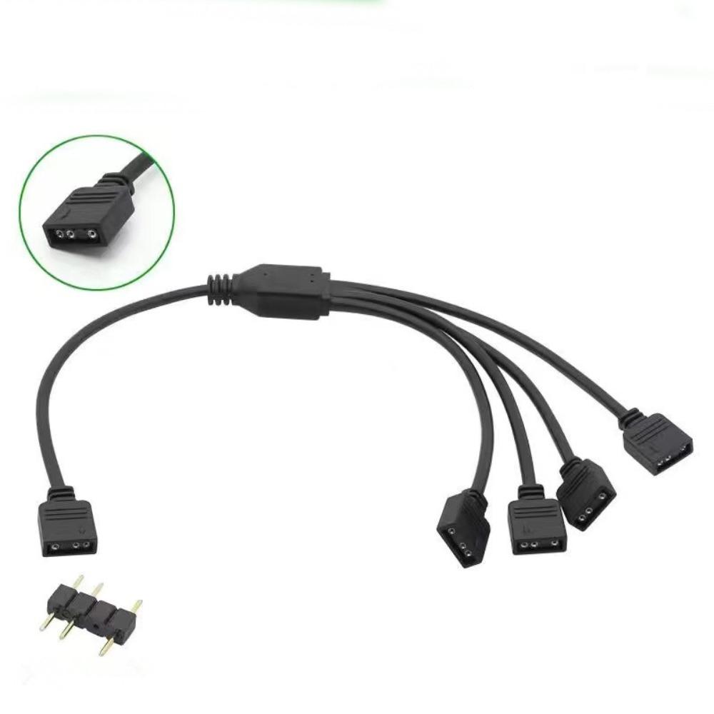 Professional 11V/1V ARGB Extension Cable 1Pin Universal RGB Splitter Cord Female to Female Computer Case Fans Adapter PC Build