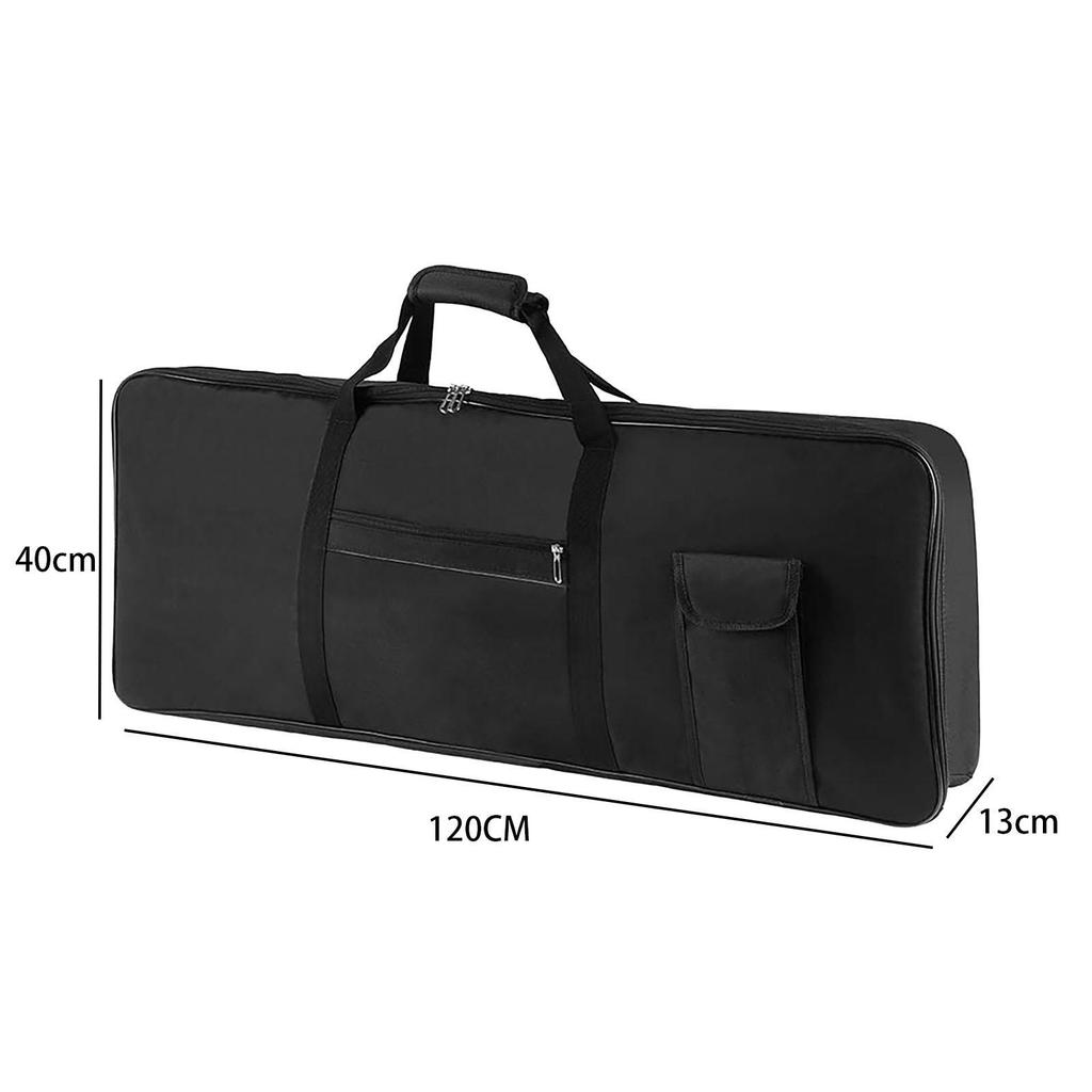76 Key Keyboard Case with Pocket Protective Case Portable with Handle Oxford Cloth Waterproof for Music Studio Outdoor Concert