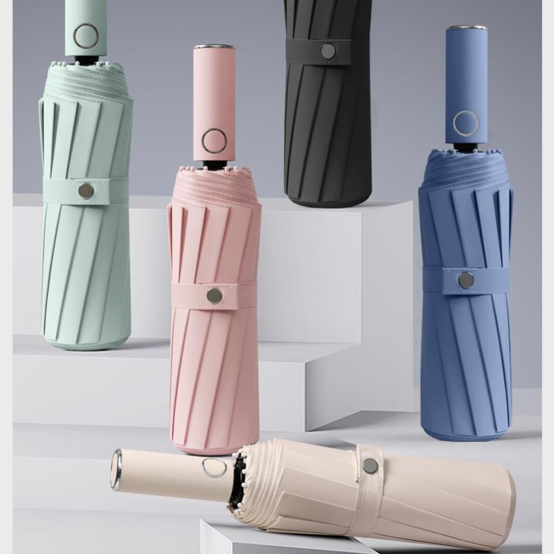 264 Bone Automatic Umbrella For Women'S Weather And Rain Special Folding Plus Size Men'S Storm-Resistant Reinforced Umbrella