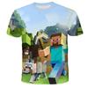 Boys T Shirt Minecraft 3D Printed Casual Summer Cute Boys Girls Building Blocks Cartoon T-shirt Popular Tops Inside Outside Mc