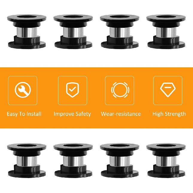 Shock Bushing 16Pcs & Bearing Sleeve 8Pcs Kits All 4 Absorber For Arctic Cat 250 300 375 400 500 650 700 Bearcat 454, OEM# 0604-310 0403-028